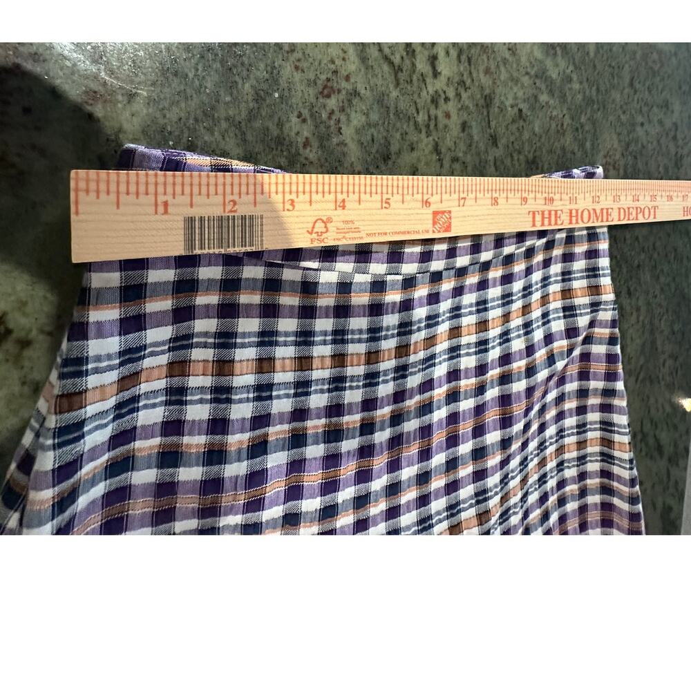 Hofmann Copenhagen Juliane Plaid Asymmetrical Midi Skirt EU 34=2 Purple - Picture 8 of 12